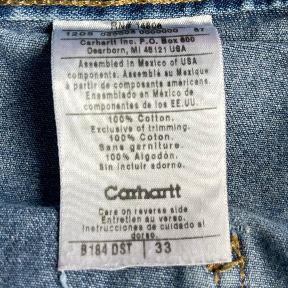 Carhartt Shorts Jorts Vintage Carpenter Washed Denim - Picture 8 of 10